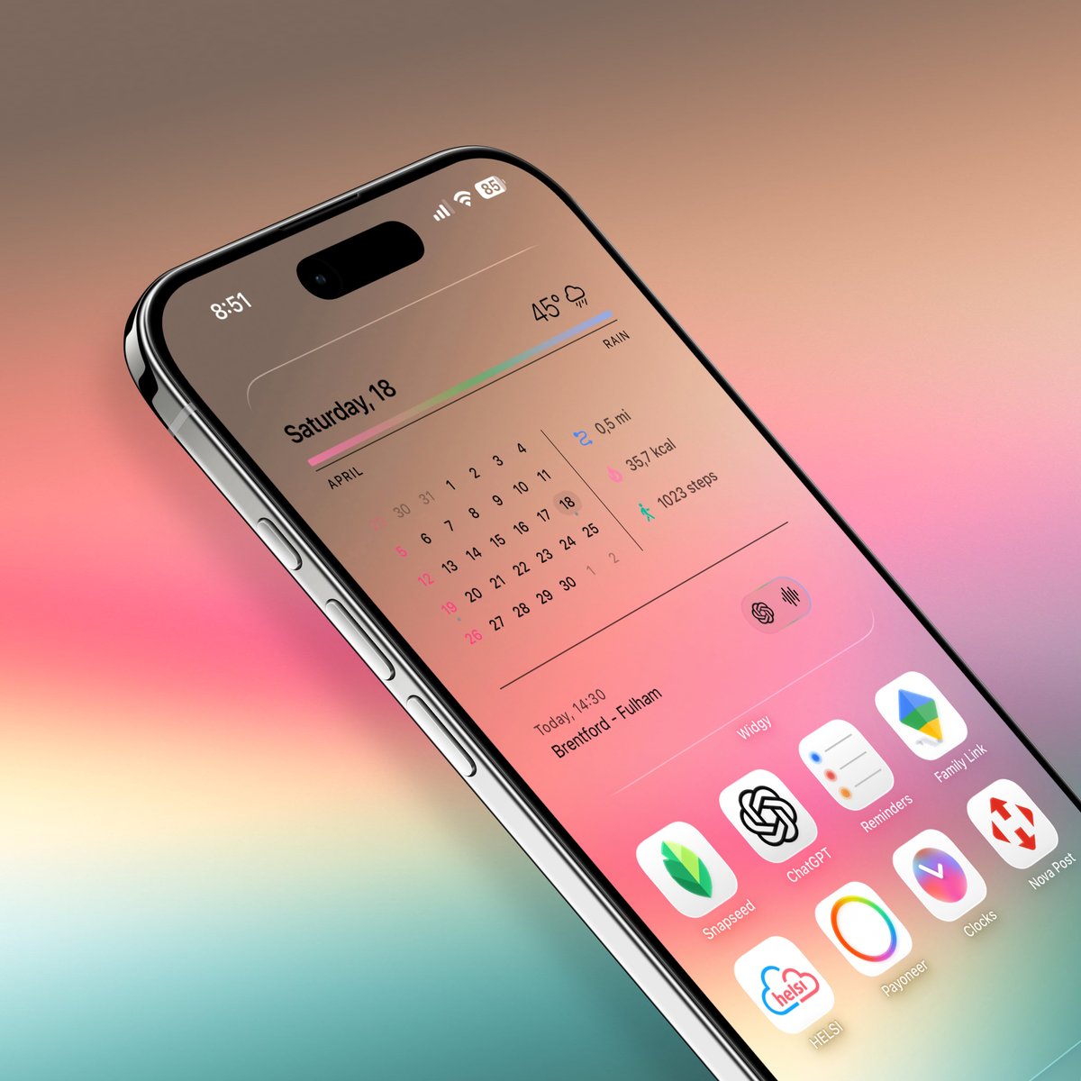 Hewoood's tweet image. Easily refresh your iPhone: widget - Spring pack, click to download now ko-fi.com/s/d9368bb5e3
Wallpaper - by @alex2clemente 

#IOS26 #wallpapper #ios #iphonewallpaper #iphonesetup #customatization #Widgy #widget #homescreen #setup #iphonetheme #phone #iphone