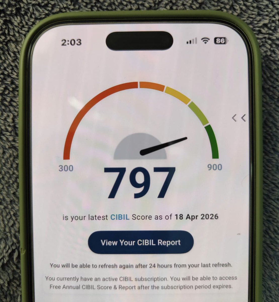 balakoteswar's tweet image. Above all, maintain a good Credit Score (CIBIL).

Tips for good score
- Pay your bills on time
- Never miss an EMI
- Spend &amp;lt; 30% of total credit limit across all cards

Check your #CreditScore for free at GPay or CRED. Many other financial apps provide this.

My #CIBIL score: 797
