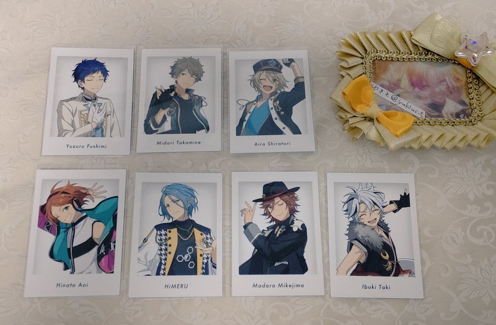 【交換・譲渡】あんスタ 10周年 特典 ぱしゃっつ
(譲)弓弦 翠 藍良 ひなた HiMERU 斑 維吹
(求)宗
身内代理。郵送＞大阪近郊での手渡し応相談。
ご連絡の際は yuki-uc.ciao.jp/blogwp/ をご確認ください。