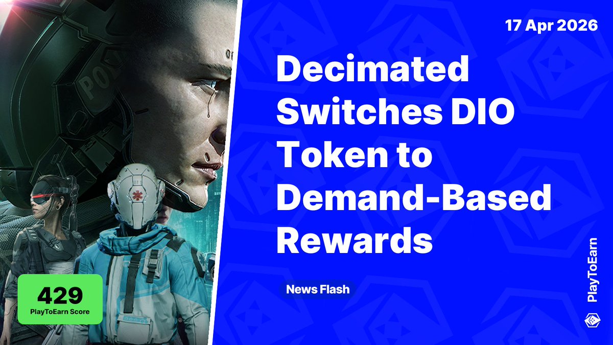 Decimated Switches DIO Token to Demand-Based Rewards in a Direct Strike Against Play-to-Earn Inflation 📰

PlayToEarn Score: 429 📈

The team behind Solana-based survival RPG <a href="/decimated_game/">DECIMATED - Official</a> has reworked how its DIO token reaches players.

Read more 🧵