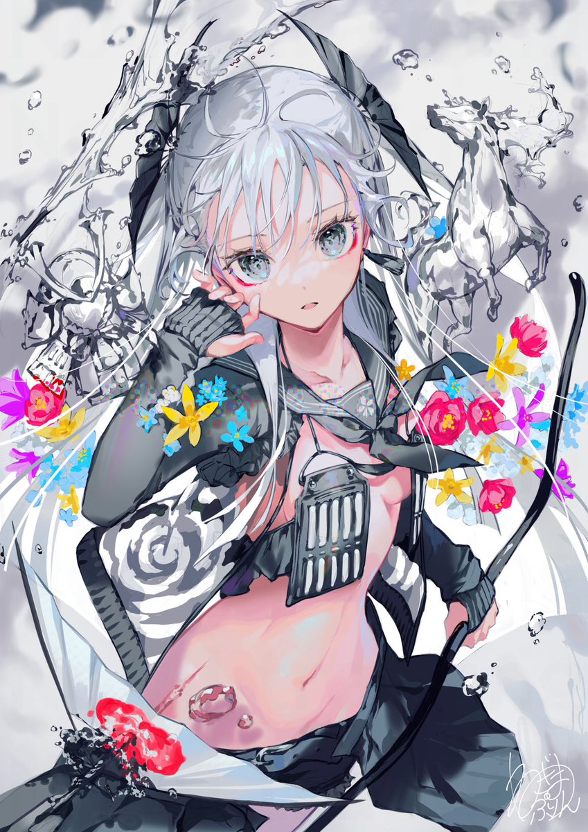 negimapurinn's tweet photo. 弓ノ武士少女 https://t.co/C6N5Y16viI