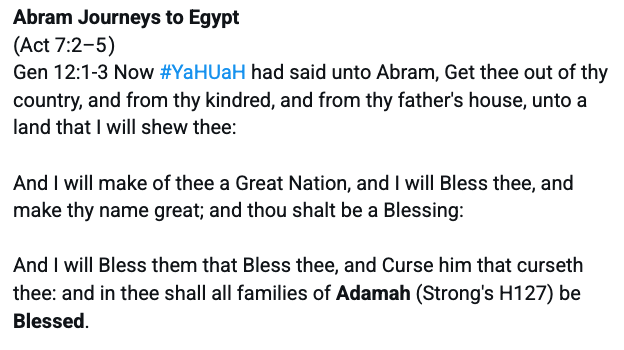 ThundersSeven's tweet image. The Land which #Abraham came out of #Adamah (Strong's H127) &amp;amp; that's the Destination Land at the time of the much greater 2nd #exodus from the Country of the North 
As for those who say they are builders of the family Name but are not, they will have their land upon the Earth