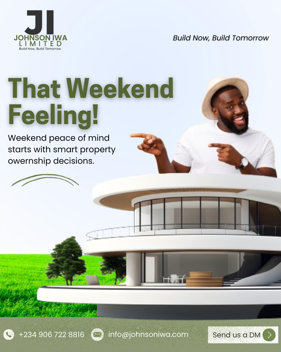 Johnson_Iwa's tweet image. That weekend feeling hits different when your future is secure 🏡✨
Ready to own your peace of mind?
Send us a DM or contact us today to get started.
📞+234 906 722 8816 || 📩 info@johnsoniwa.com

👷🏽‍♂️✨ Build Now. Build Tomorrow✨

#brøndby #CDFGlobalPeaceMaker #construction