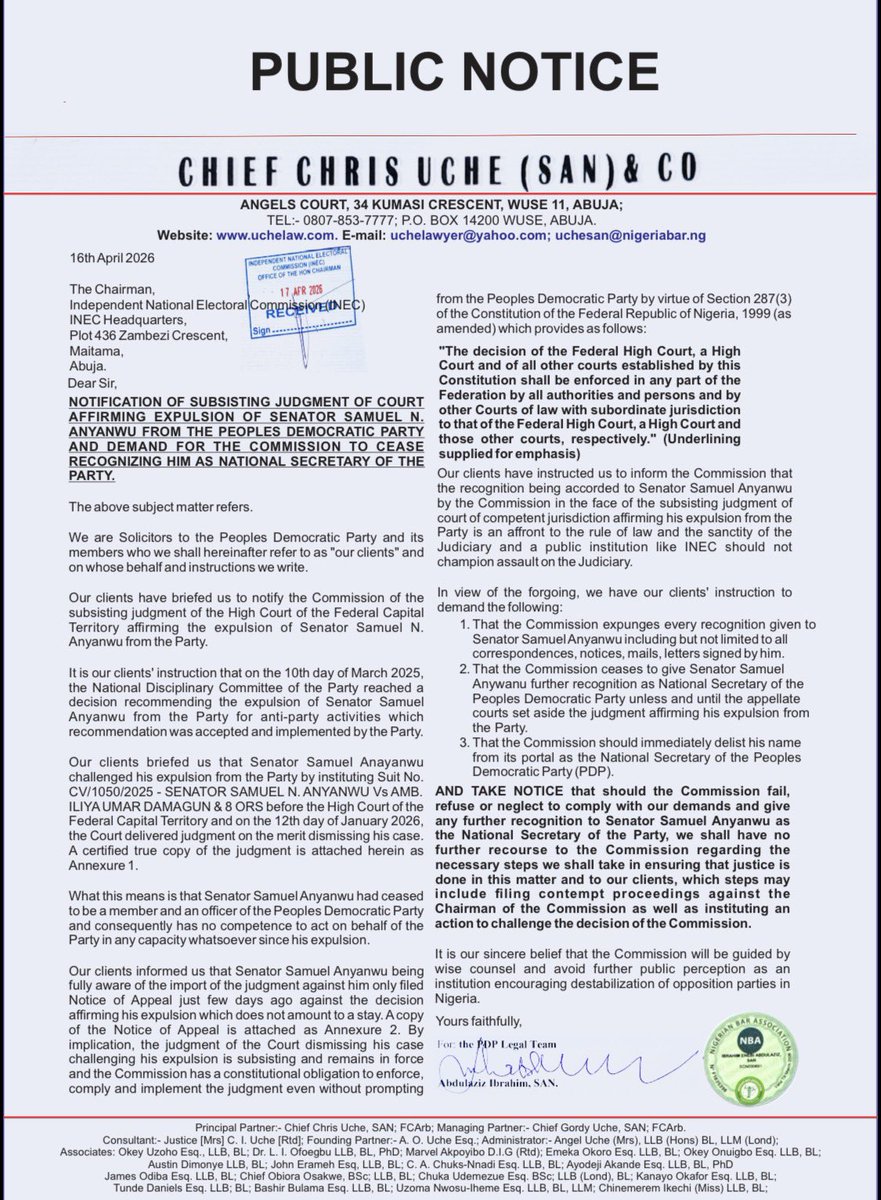 Official PDP Nigeria tweet media