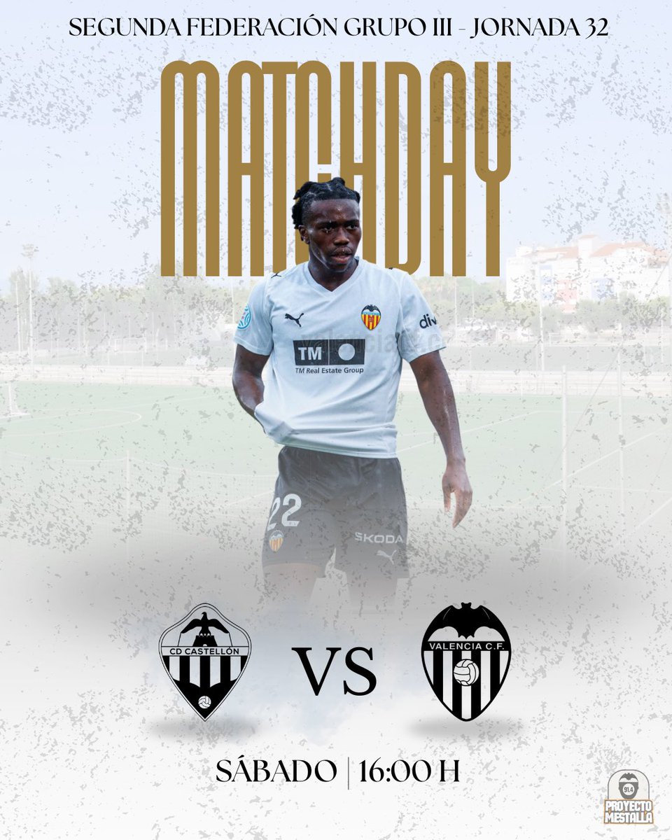 🦇 DÍA DE VCF MESTALLA

⚽️ El filial visita al <a href="/CDCS_Academy/">CD Castellón Academy</a> en un duelo directo por la permanencia.

➡️ Tras la victoria ante el líder, los de Óscar Sánchez buscan dar un paso importante por el objetivo.

⏰ A partir de las 16:00h en Gaetà Huguet.

<a href="/Radioesport914/">Radio Esport Valencia 91.4</a>