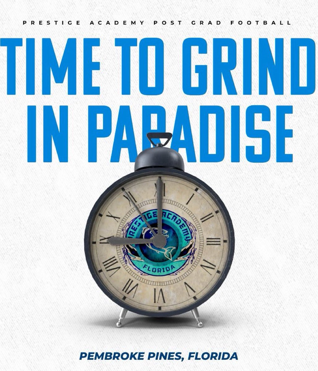 PrestigePGFB's tweet photo. Prestige Academy Post Grad Football: The premier choice for athletes who want to #GRINDinParadise🌴 while chasing a college scholarship. #PembrokePines #PostGradFootball https://t.co/OUIRN4fbic