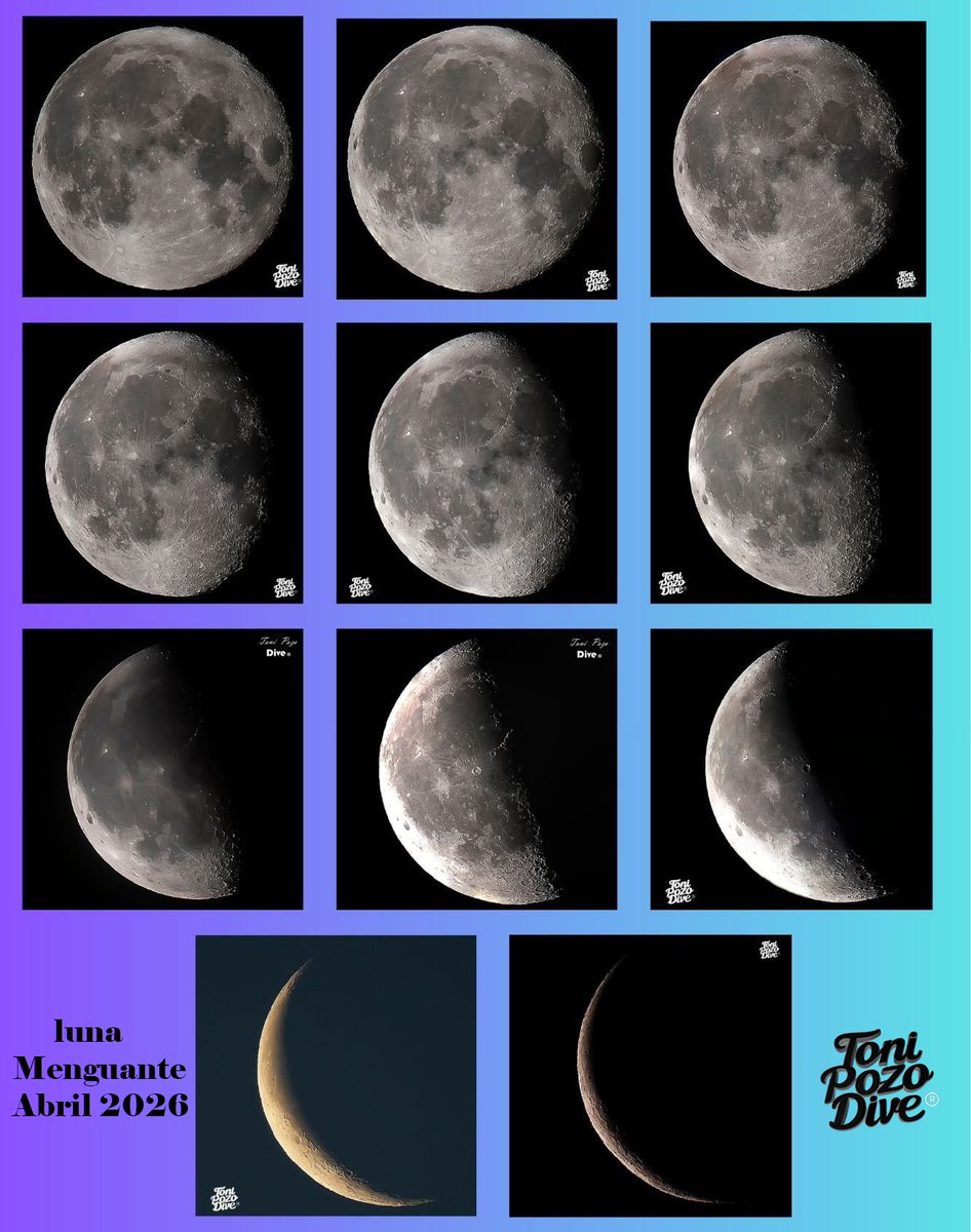 tonidive's tweet image. Resumen Luna Menguante Abril 2026, #moonlight #moon
#cielosESA #astrofotografia
#astronomía
#astronomy @toro_an 
@mawerick 
@yourESA @NASA 
@AstronomiaRivas
@AbelBorrasca @mathewspaceman @Carol_spotters