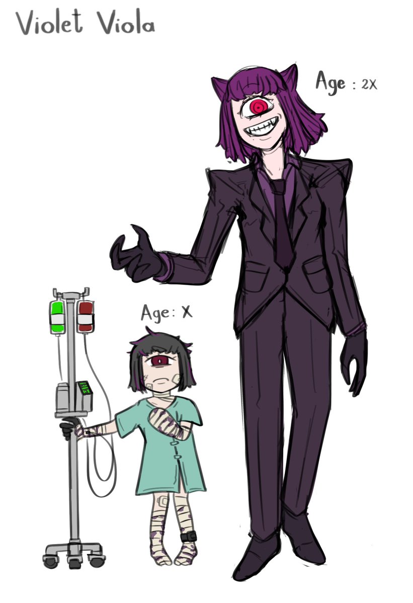 Taragoda's tweet image. Violet Viola 
Project Purple Claw 
#oc
#cyclop
#monoeye
