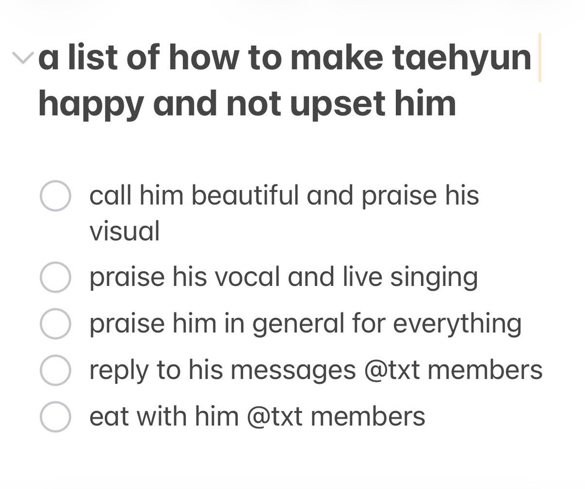 I need moas and txt members to take notes with me! we all need to make taehyun happy👆