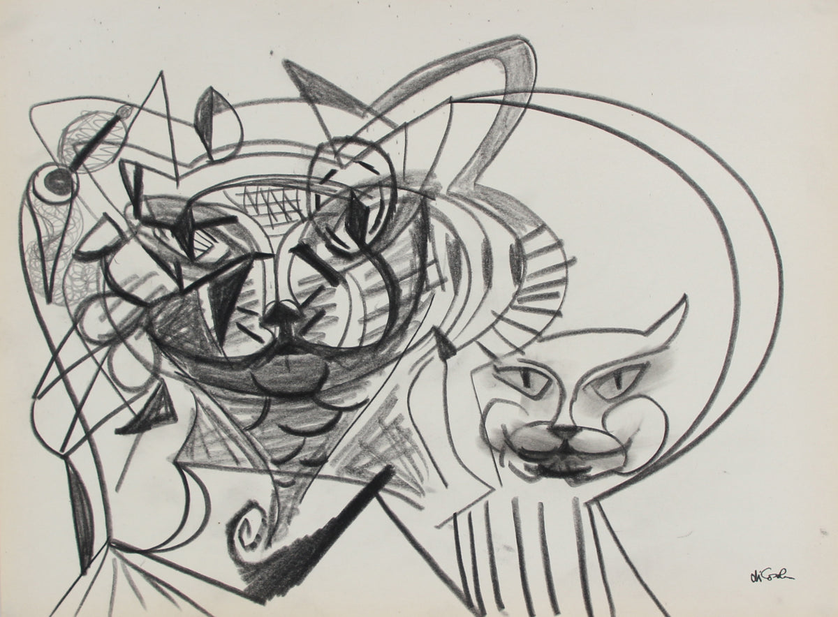 maype7's tweet image. A cat is a puzzle for which there is no solution. (Hazel Nicholson)

Surreal Abstracted Cat Faces
Late 20th Century #Graphite

#Caturday #CatsLovers