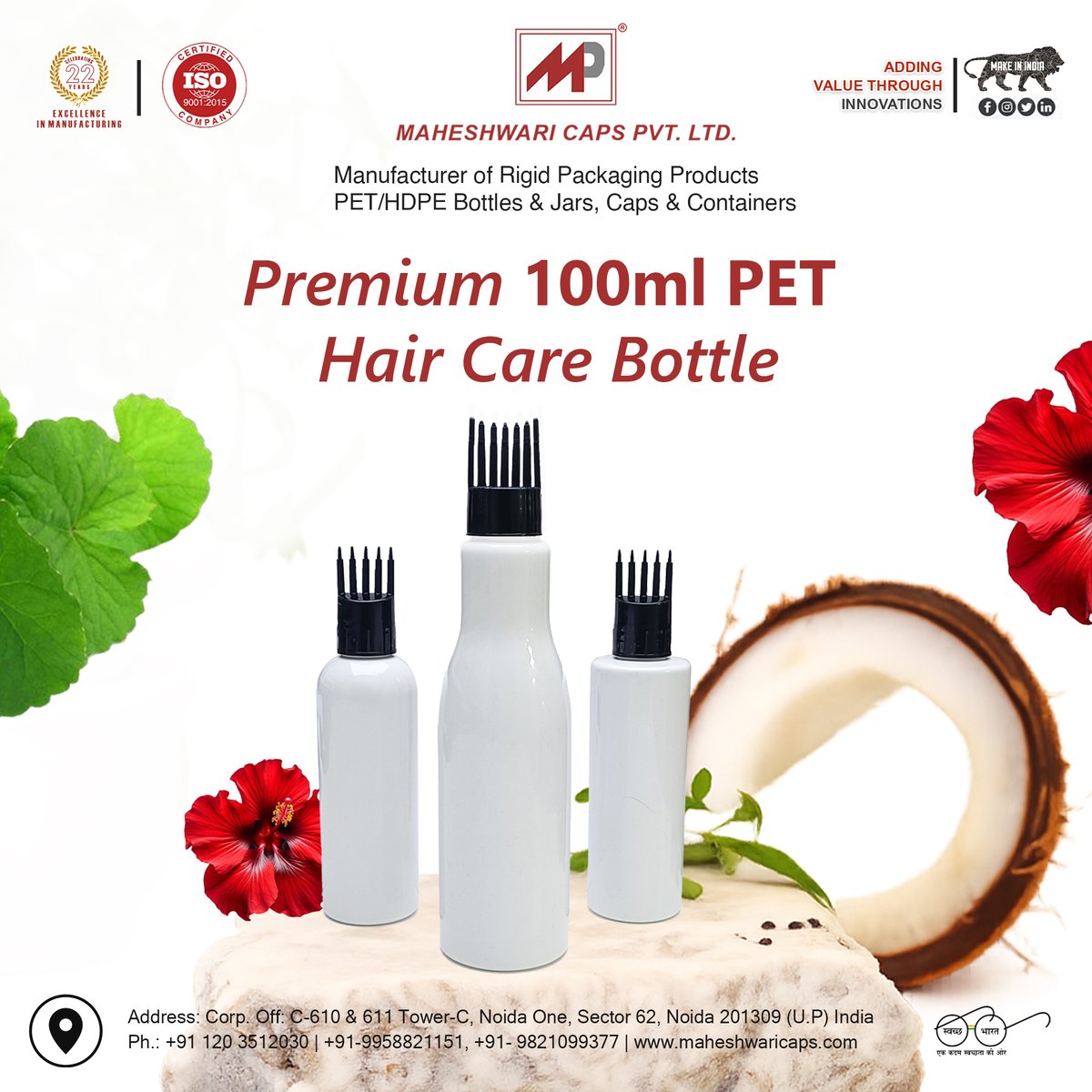 maheshwaricap's tweet image. Lightweight, durable &amp;amp; crystal clear 💧
Our PET bottles are designed to elevate your product’s look while ensuring safety and convenience.

#PETBottles #PackagingSolutions #CosmeticPackaging #PlasticPackaging #MaheshwariCaps