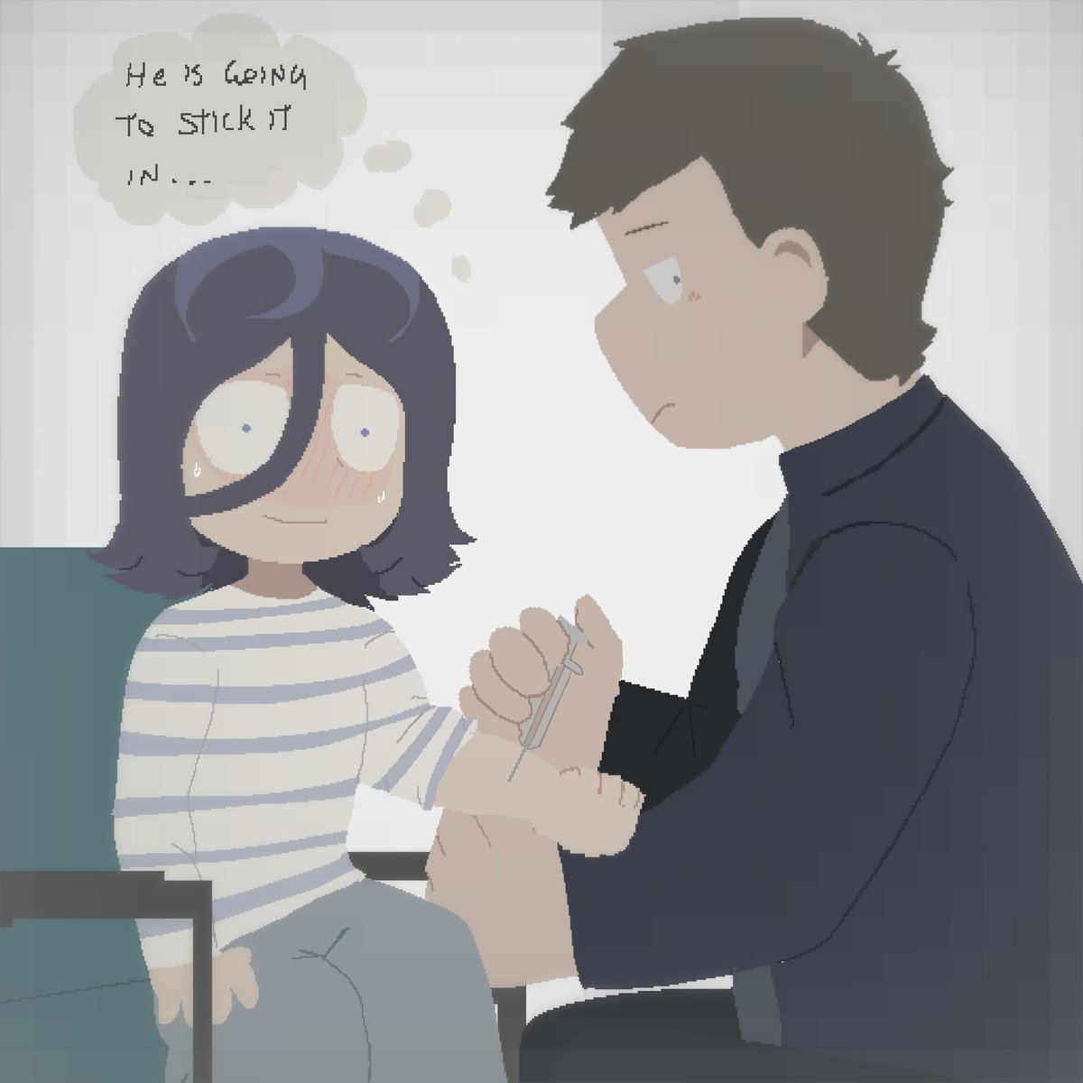 Yoyo45276532's tweet photo. Same sentence different context.

#ClinicalTrialgame #ClinicalTrialfanart #leesmith #angelmartinez #angelee #swapAU https://t.co/dE4Xo6nkmd