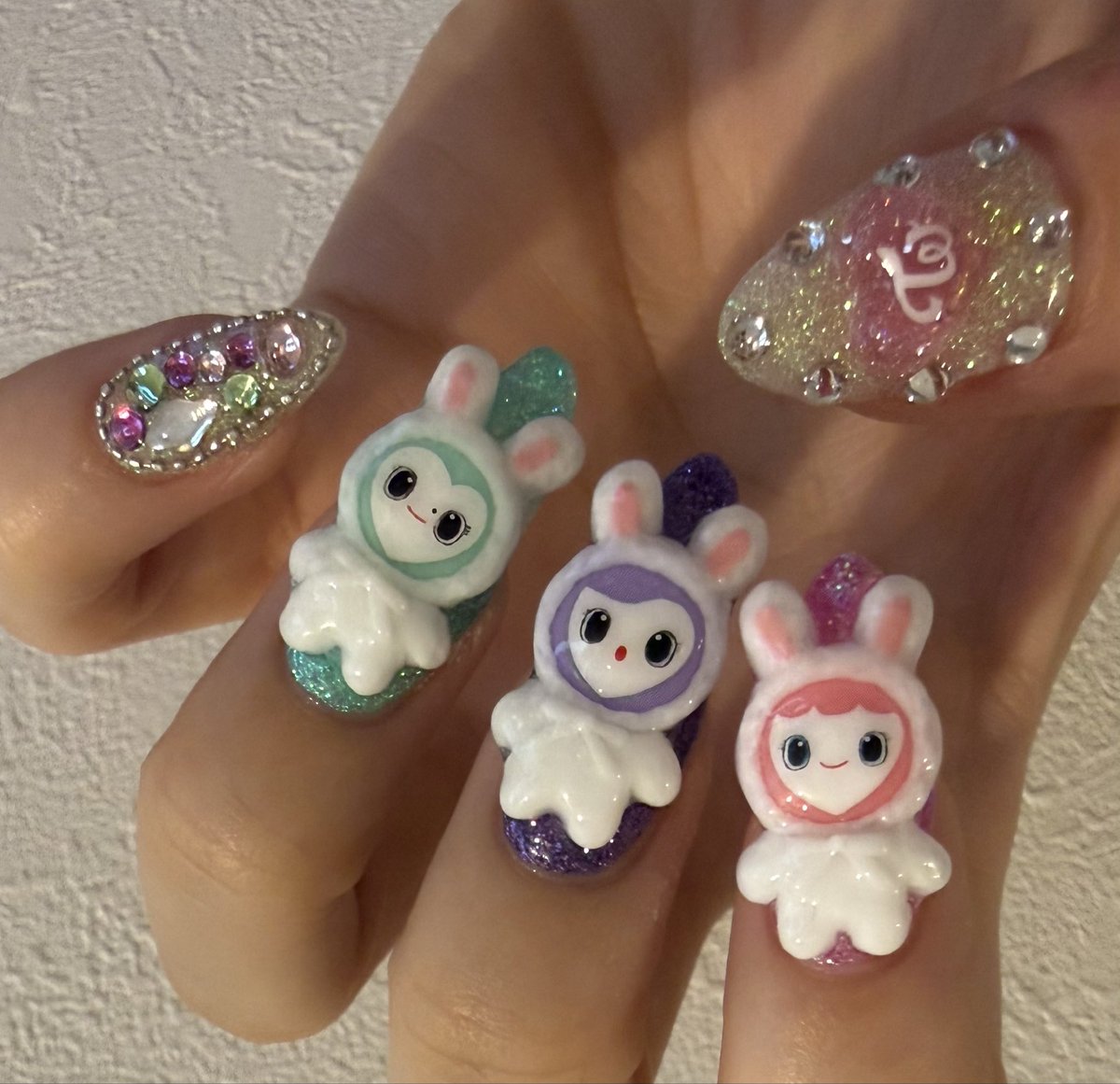 国立に向けて🏟💕
TWICE×MISAMO(Confetti)Nail💅🏻💚💜🩷
可愛いくしてもらって大満足🥰