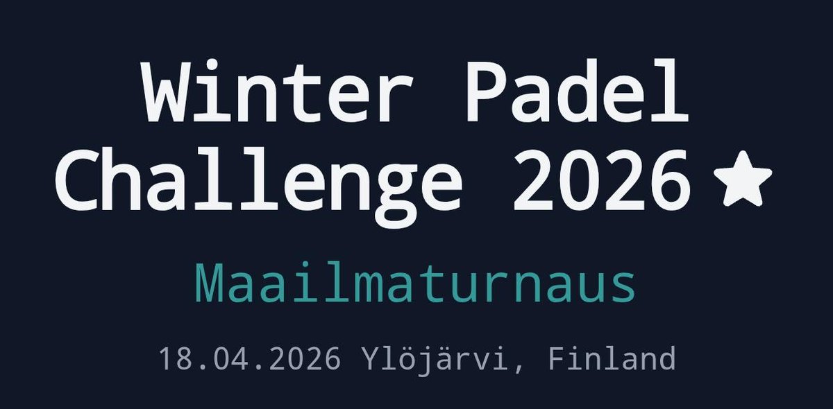 Winter Padel Challengen virallisen tulospalvelun tarjoaa Ruskatalot 🧡

Ruskatalot on monipuolinen palveluasumisen ammattilainen Satakunnassa 🤗

Tulospalvelu löytyy Padelutionista 📲

padelution.com/events/winter-…