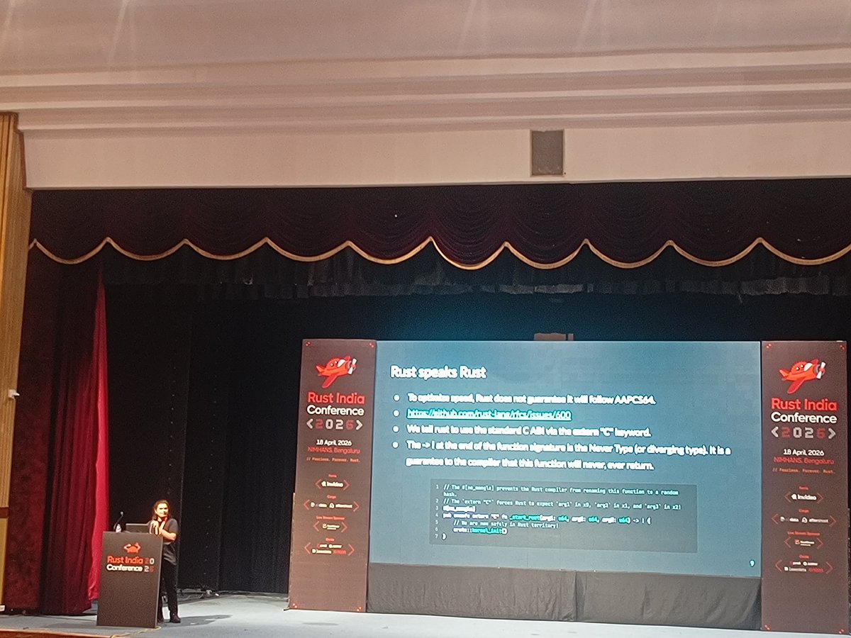 IndiaRust's tweet photo. @devanshlodha_12 talk on Safe by construction: Embedded systems in Rust . https://t.co/LiPVS9wO5V