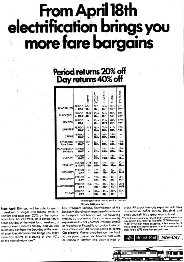 Liverpool1207's tweet image. #OTD - 1966: Electrification of #Liverpool #London rail line - 2hrs 27mins, reaching speeds of 106.7 miles per hour 🚉
