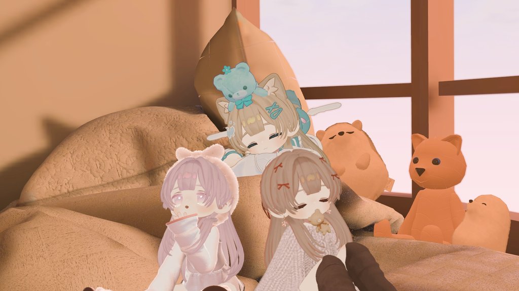 mao_black_'s tweet photo. おひるねキプ達😴💠
#キプフェル #VRChatPhotgraphy https://t.co/9iylIJneC6