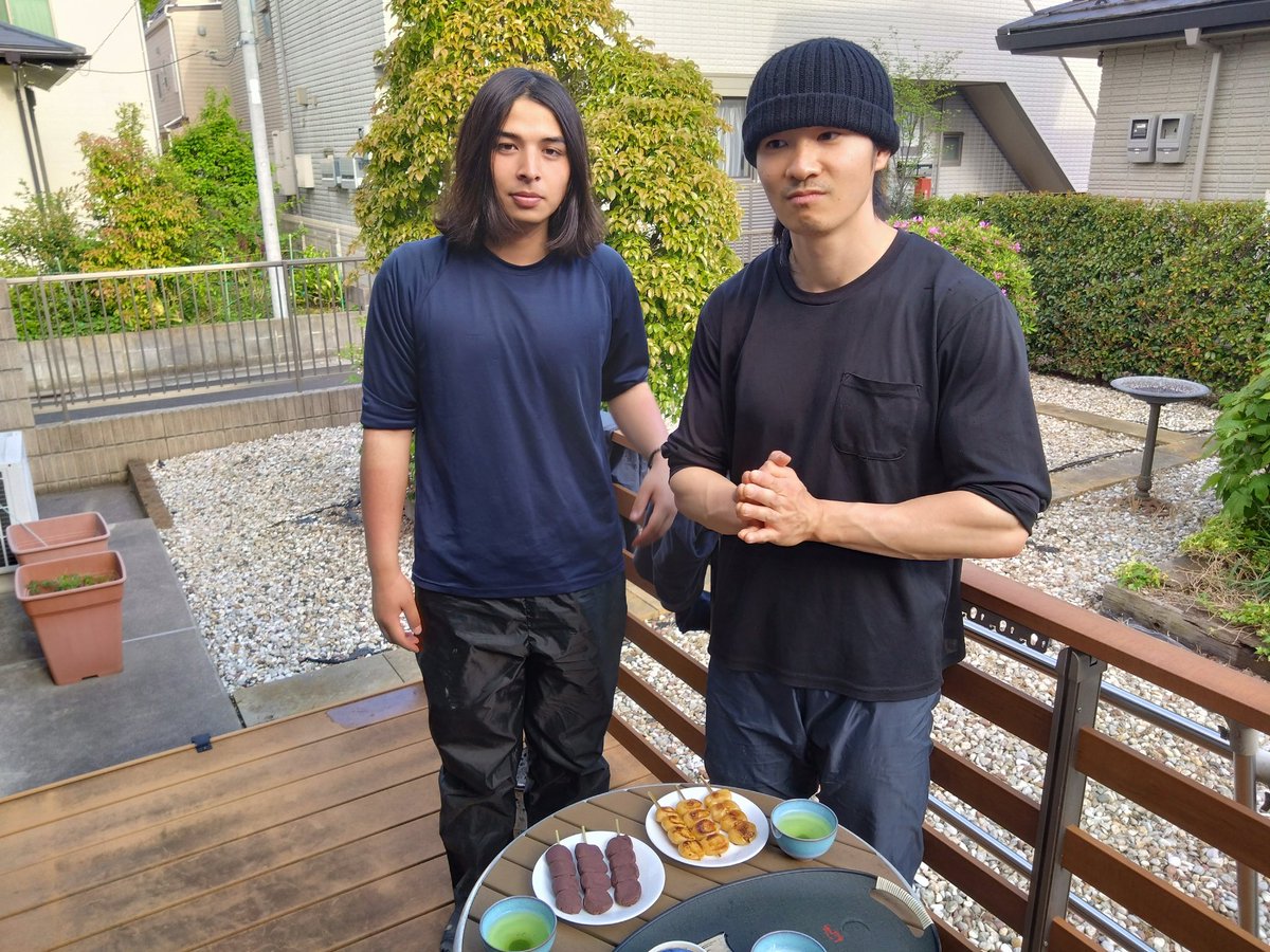 sougyokutei's tweet image. 【一服】日暮里の羽二重団子で！暑い伊興より。#3時 #おやつ　#breaktime #Tokyo