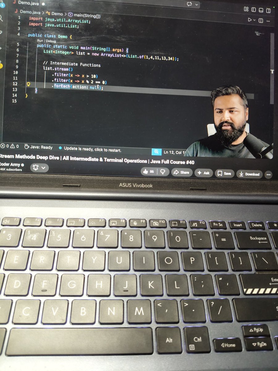 Abhishe28320848's tweet image. 🚀 #DAY40 : #Java Streams:
Take your coding to the next level by mastering the Stream pipeline!
🔹 Intermediate Ops: Transform data lazily with filter(), map(), sorted(), and distinct().
🔹 Terminal Ops: Close the loop and get results using collect(), reduce(), or forEach().