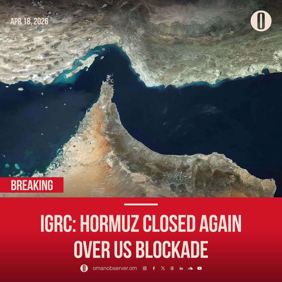 OmanObserver's tweet image. Strait of #Hormuz situation has returned to its previous state: IGRC 
#Oman #OmanObserver #trump #Iran #US #IranWar #IranIsraelUSWar #oilprices
omanobserver.om/article/1188081