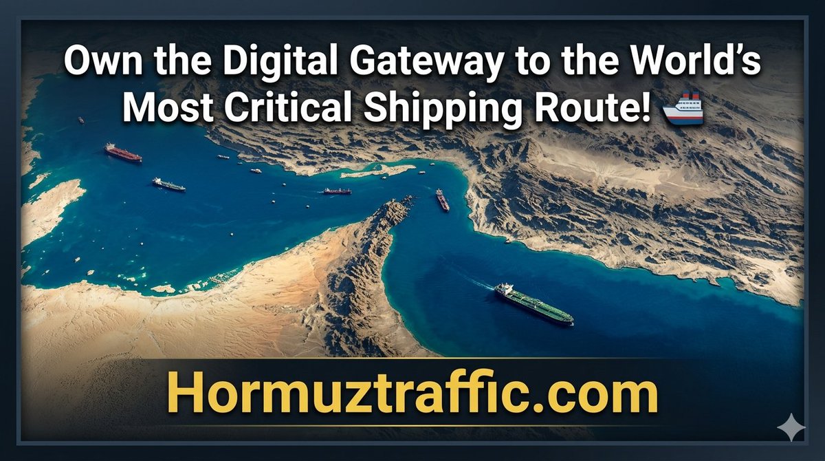 cbu41's tweet image. HormuzTraffic.com

#DomainForSale #DigitalMarketing #Startups #SEO #Traffic #Branding #Domains #OnlineBusiness
#hurmoz
#Hormuztraffic #StraitofHormuz #Maritime #Shipping #Logistics #ShipTracking #OilandGas #DomainNames #PremiumDomain #Investment #BusinessOpportunity #iran