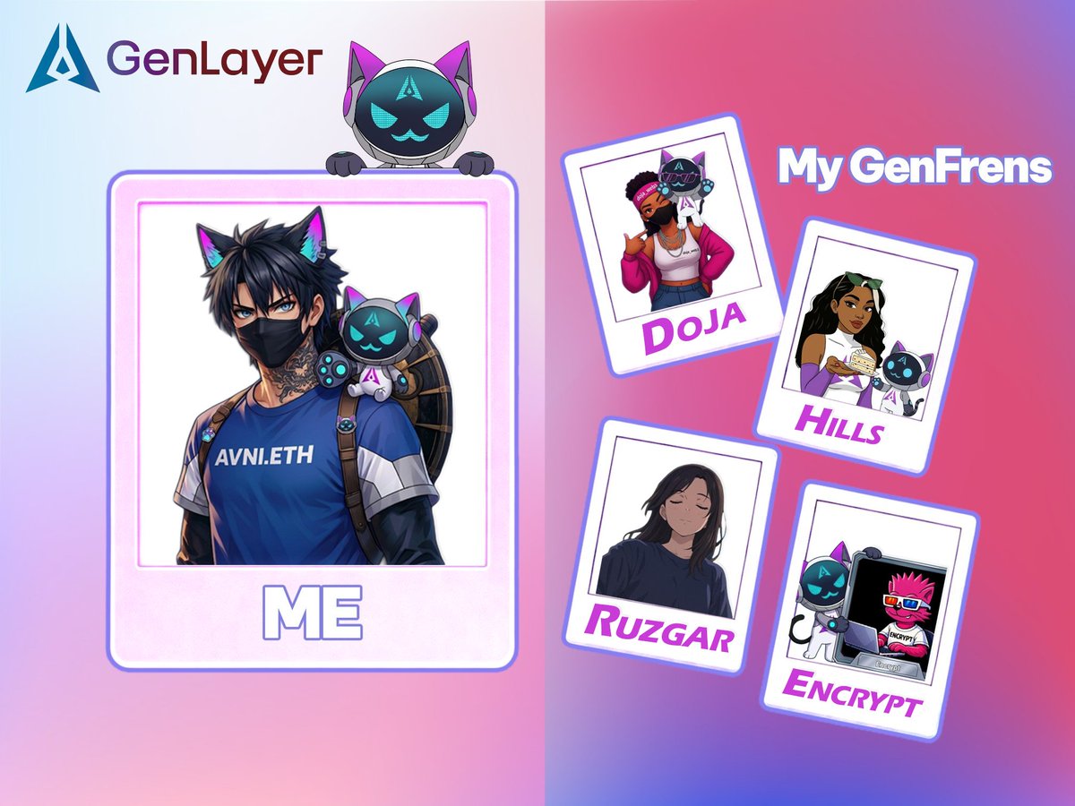 avni_verse's tweet image. Me and my GenFrens on @GenLayer🚀

Just a group of us figuring things out together and watching the system get smarter day by day.

It’s not always smooth, but that’s the point…
the journey to mainnet feels real, and honestly, it’s worth it. 🔥

#contest