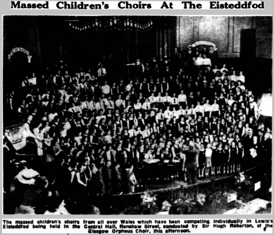 Liverpool1207's tweet image. #Liverpool OTD - 1932: Lewis's Welsh Week and Eisteddfod opens... 🏴󠁧󠁢󠁷󠁬󠁳󠁿