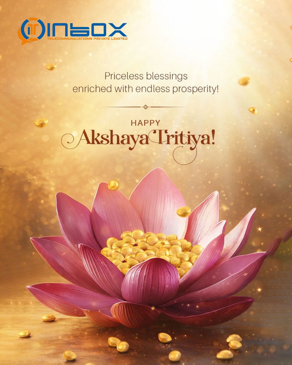 inboxtec's tweet image. May the शुभ occasion of Akshaya Tritiya bring endless prosperity, success, and happiness into your life ✨
A day to begin new journeys, invite abundance, and celebrate growth that never diminishes.
Wishing you wealth, wisdom, and शुभ लाभ 🌼

#AkshayaTritiya #Prosperity #Good