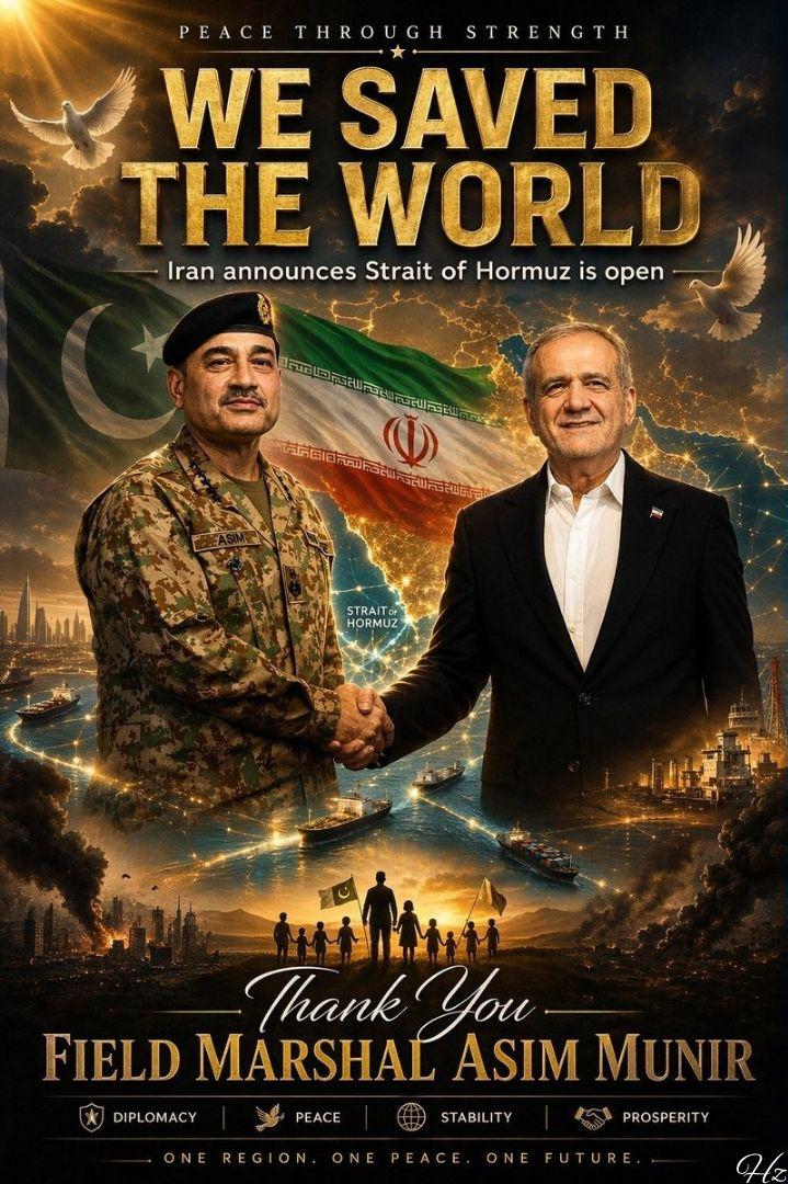kazmi512_'s tweet photo. Hormuz Open. Crisis contained.
Pakistan stepped up. Field Marshal Asim Munir delivered.
#ArchitectOfPeaceFM #حافظ_قوم_کا_محافظ #CDFGlobalPeaceMaker #ataşehir
#PakistanGlobalPride #18Abr
#StraitOfHormuzReopened 
#GuardianOfPeace
#FieldMarshalVision
#پاکستان_زندہ_باد https://t.co/lnF4jGTUwd