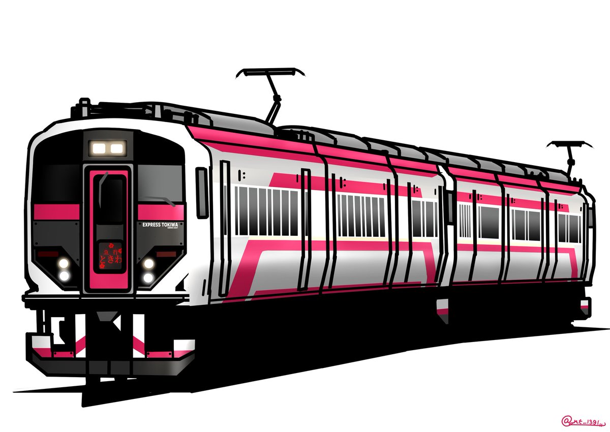 【JR東日本E451系電車】

急行「ときわ」「まつしま」などに使用されていた455系電車の置き換えのため、E257系とE531系をベースに開発され2006年に登場した新型急行用交直流電車。
波動輸送を考慮してMc-M-Tcの3両編成を複数連ねる形態を基本とし、キハ110系「奥久慈」との総括制御にも対応している。
