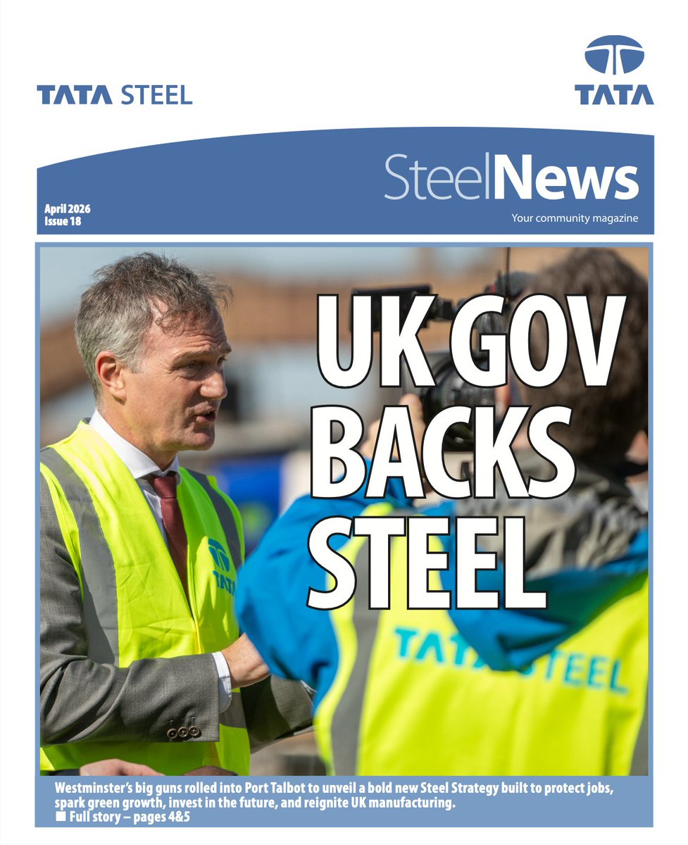 TataSteelUK's tweet image. Check out the latest issue of Steel News 📰

Company updates and local stories from across our communities.

Read it here: tatasteeluk.com/about-us/our-c…
(Scroll to the bottom of the webpage to access the latest issue and previous editions)

#TataSteel #SteelNews #Community #PortTalbot