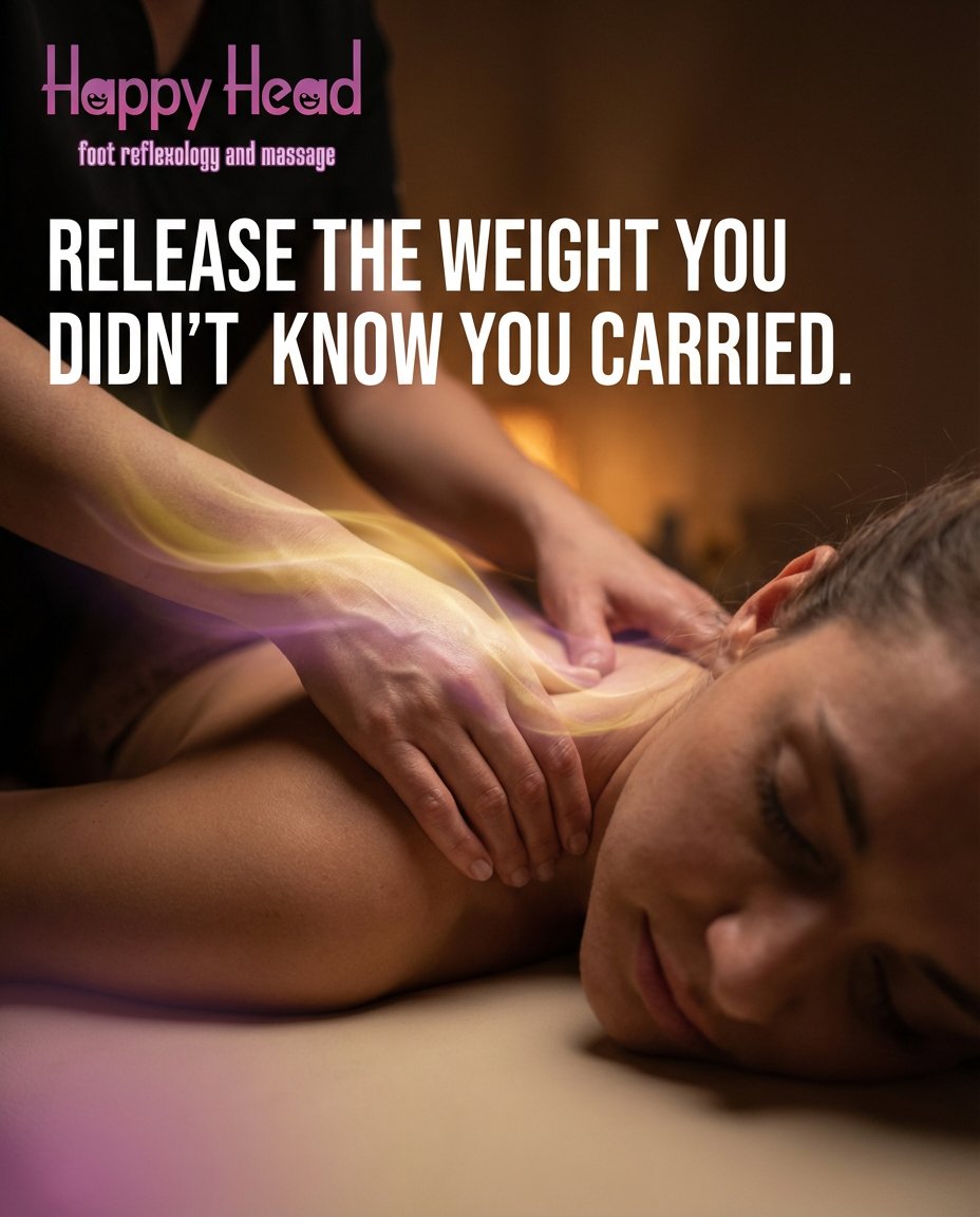 thehappyhead's tweet image. Your body holds more than you think 💙 Stress, emotions, and tension live in your muscles — and massage can help release it all. Give yourself the reset you deserve. Book your session today! 🌿

#MassageTherapy #MindBodyWellness #StressRelief #HappyHeadMassage #SelfCareFirst