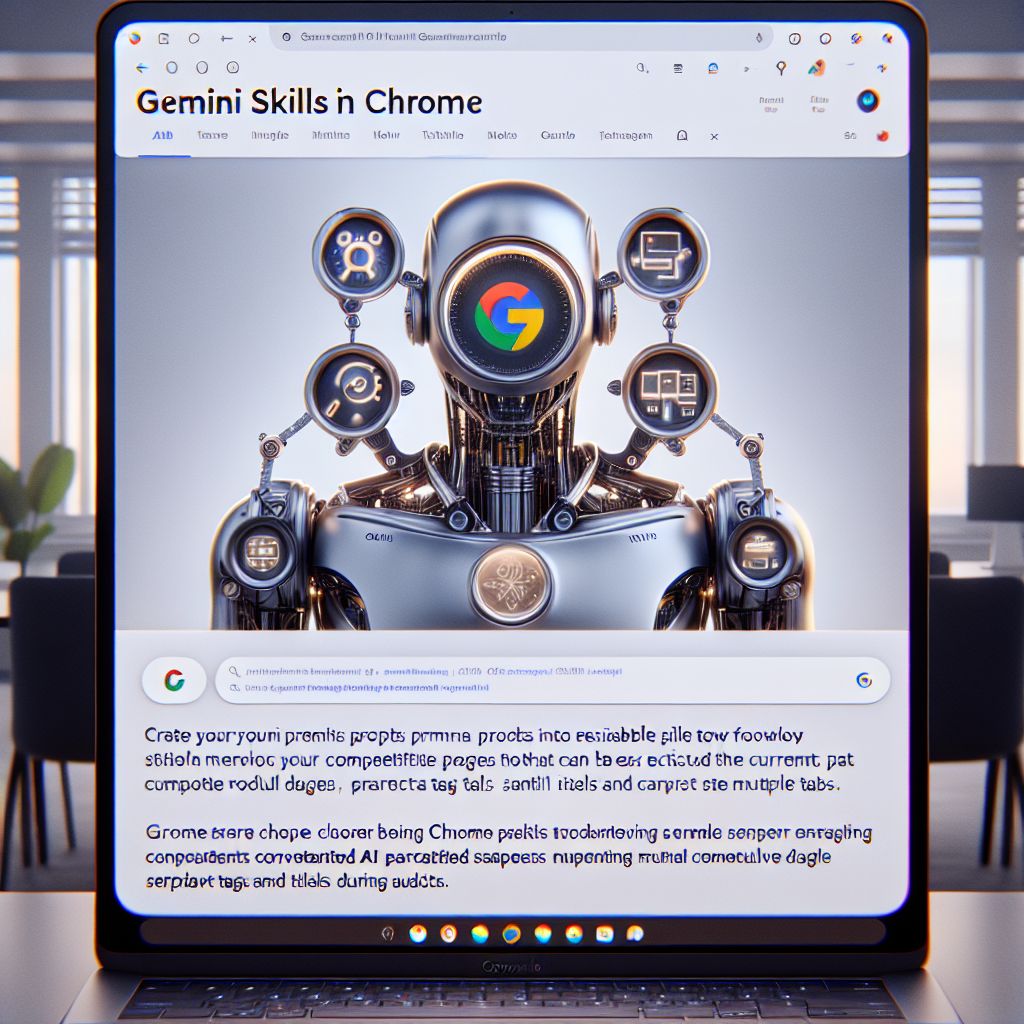 oni_sas's tweet image. Chrome Skills transforme vos prompts Gemini en workflows réutilisables
Chrome Skills transforme vos prompts Gemini en workflows réutilisables (même multi‑onglets). Fini la routine, bonjour le ROI SEO/contenu. Envie de cas concrets ? voir nos actus 👆 #SEO #Productivité