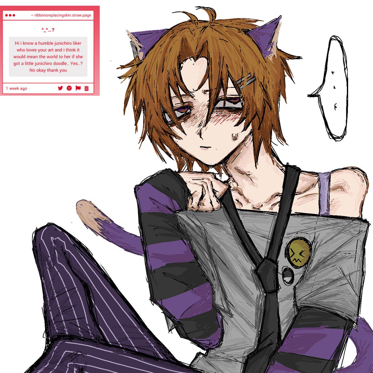 schizocreep's tweet photo. #Junichiro 

I really liked that art of him as a cat boy https://t.co/W00DgYS9fo
