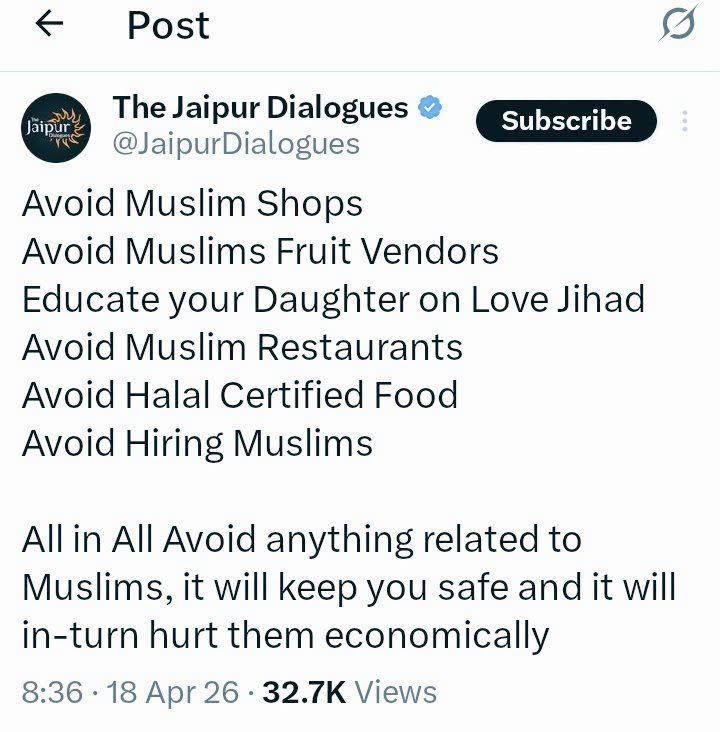 SunandaSSinha's tweet image. Someone must tell #JaipurDialogues to 
Avoid crude #oil &amp;amp; #LPG from #Muslim countries
Avoid other #petrochemicals &amp;amp; #plastic from Muslim countries
Avoid #fertilizers from Muslim countries 
Avoid #VegetableOil from #Muslim countries 
Avoid #Aircraft parts, #aluminum &amp;amp; #copper.from