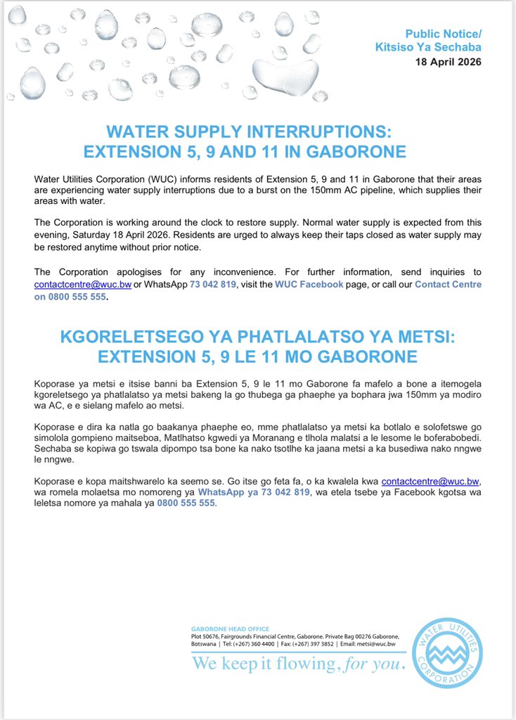 Water Utilities Corporation tweet media