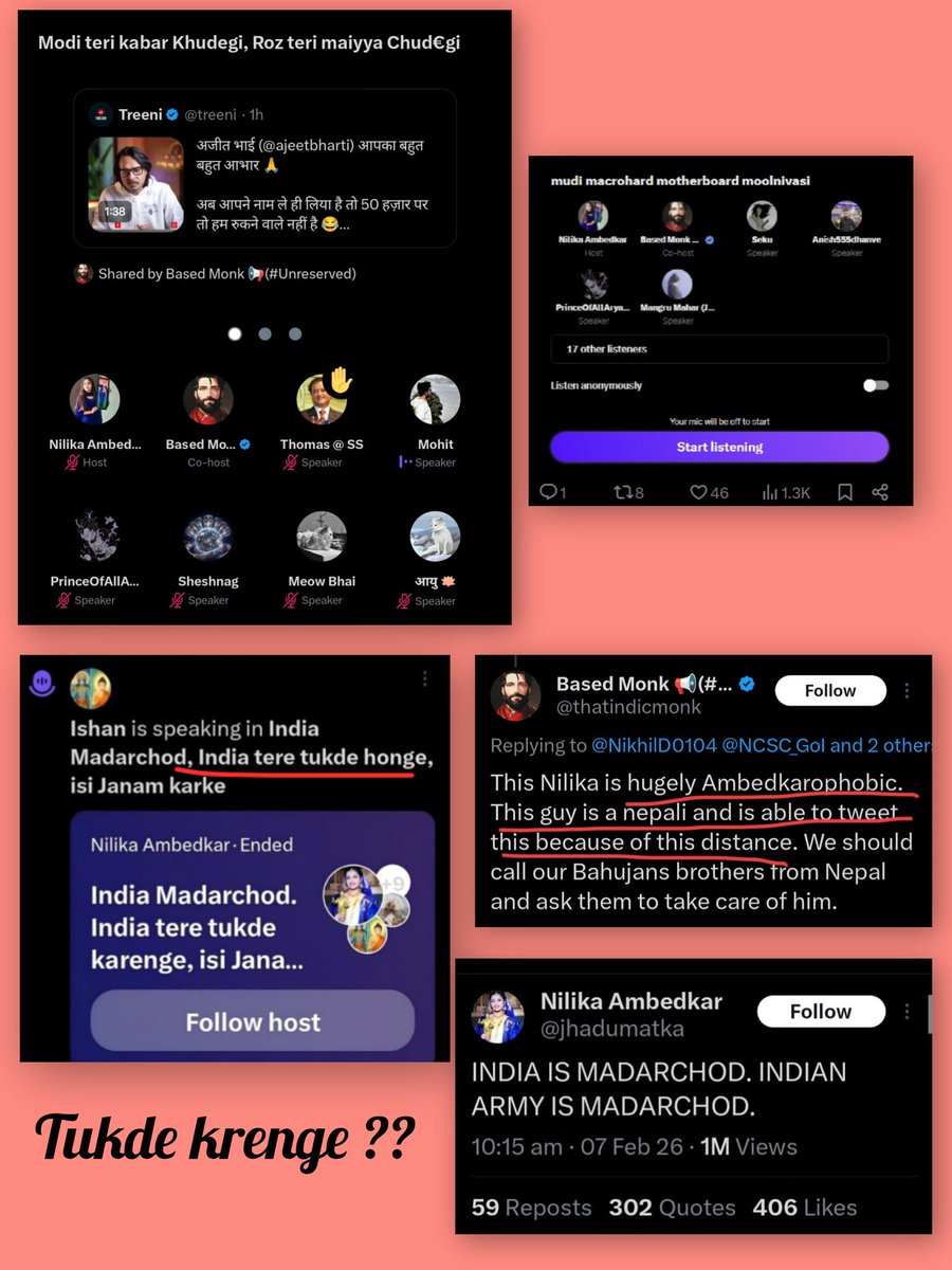 EXPOSE🚨
What kind of activism is this? Promoting people from outside India who abuse our country, push separatist slogans like"India tere tukde karenge," and even give death threats against our PM, just because they suit your narrative. And you still call yourself a nationalist?