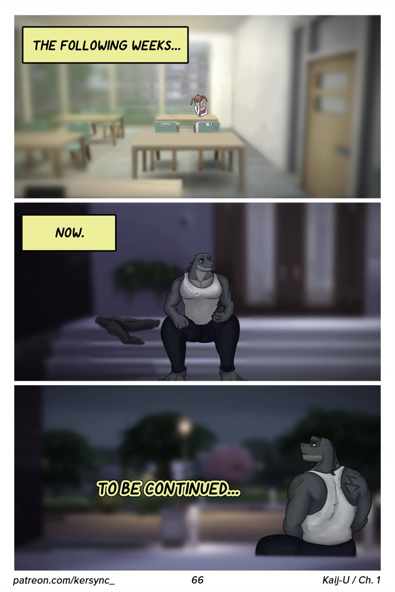 kersync's tweet photo. KAIJ-U (18+ Godzilla Comic) | Pages 63 - 66 [END] https://t.co/L9d3EPgwlI