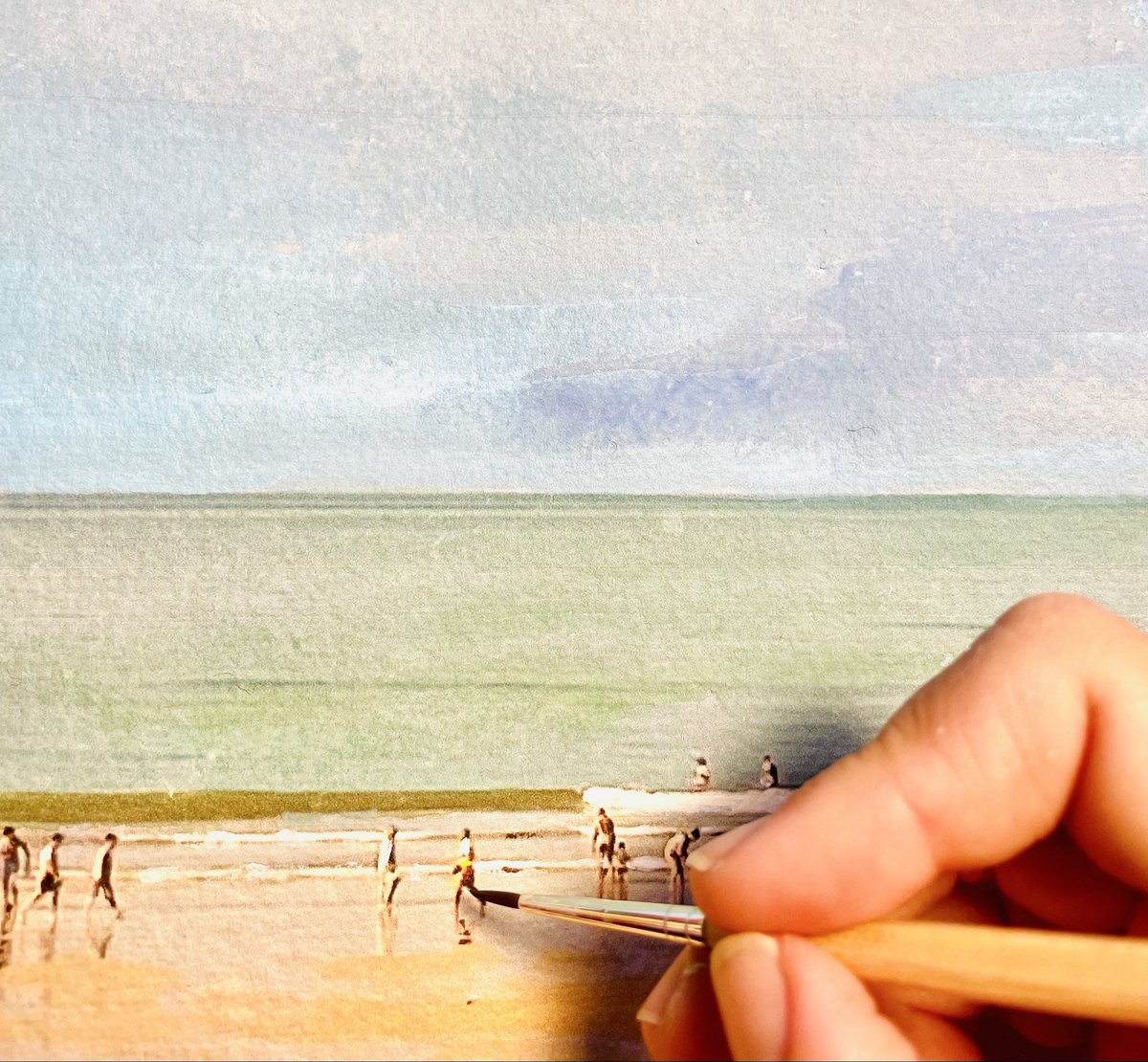 ElGabineteDeLas's tweet photo. Me gusta pintar gente en la playa porque todos nos igualamos. Todos somos felices en el mar, todo somos ricos en el mar. https://t.co/uBs5Hgqi0n