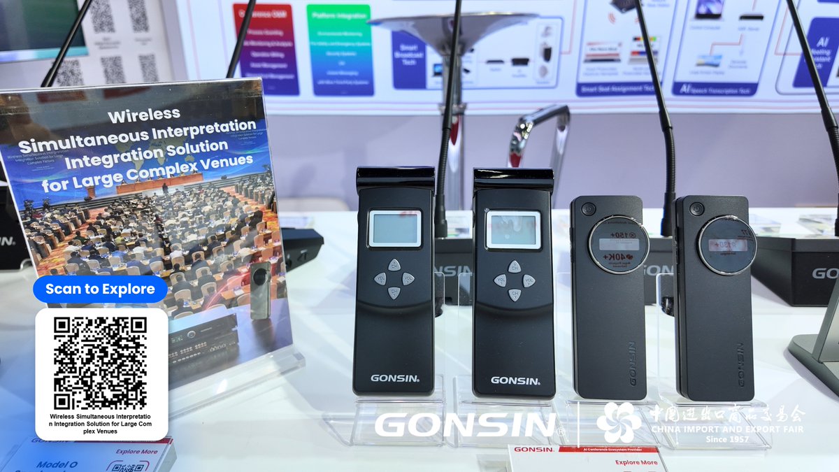 gonsin219588's tweet image. Solo quedan 2 días en la 139.ª Feria de Cantón — ¡No se pierda a GONSIN! ⏳
📲 Escanee el código QR a continuación para explorar nuestras soluciones y conectar con nosotros al instante.

#AudioVisual #ProAV #SistemasIntegrados #IntegraciónAV #SistemasDeConferencia #SolucionesAV