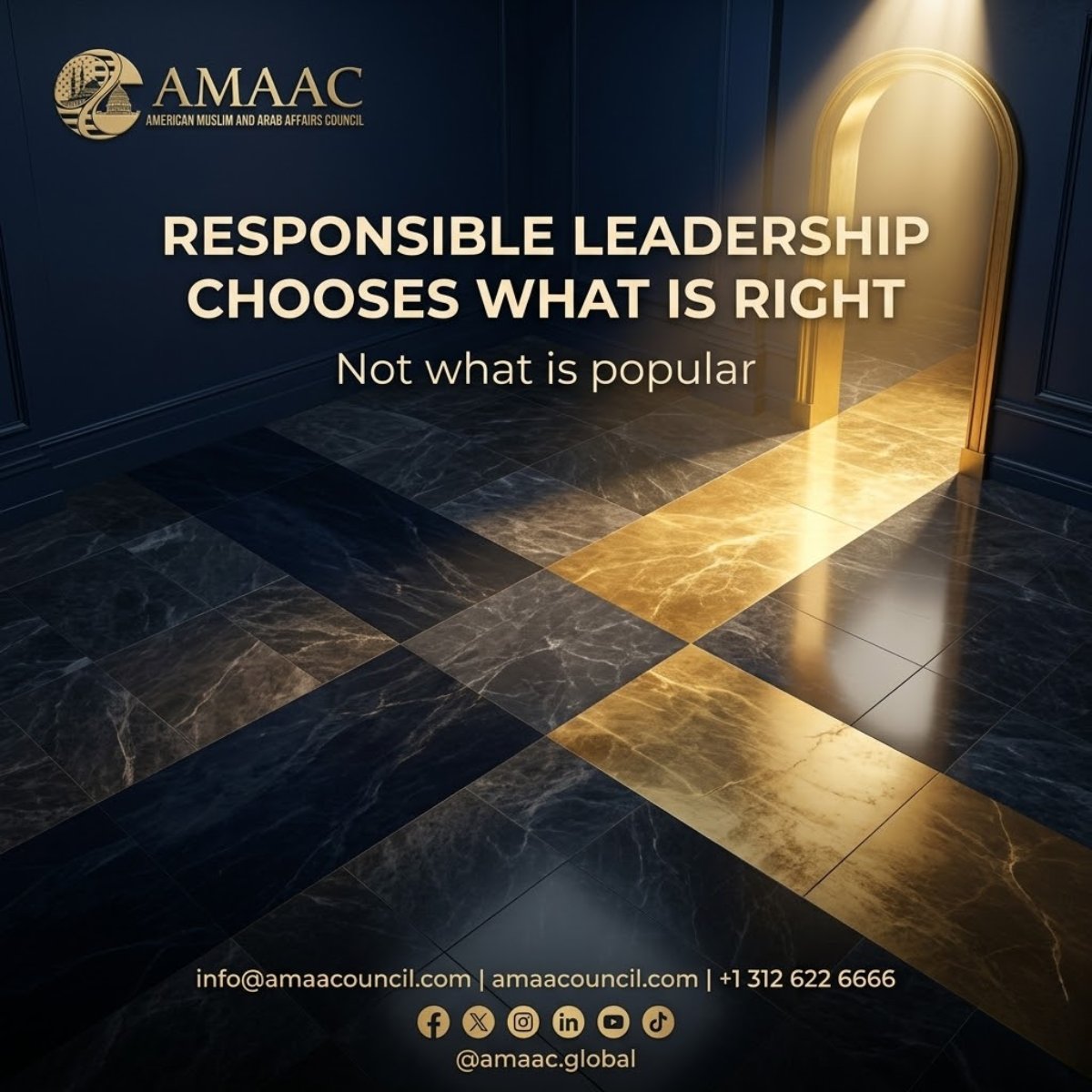 amaacglobal's tweet image. Right &amp;gt; Popular. ⚖️🏛️

Leadership isn't a popularity contest. It’s about doing what’s best for the mission, every time.

#AMAAC #Courage #Responsibility