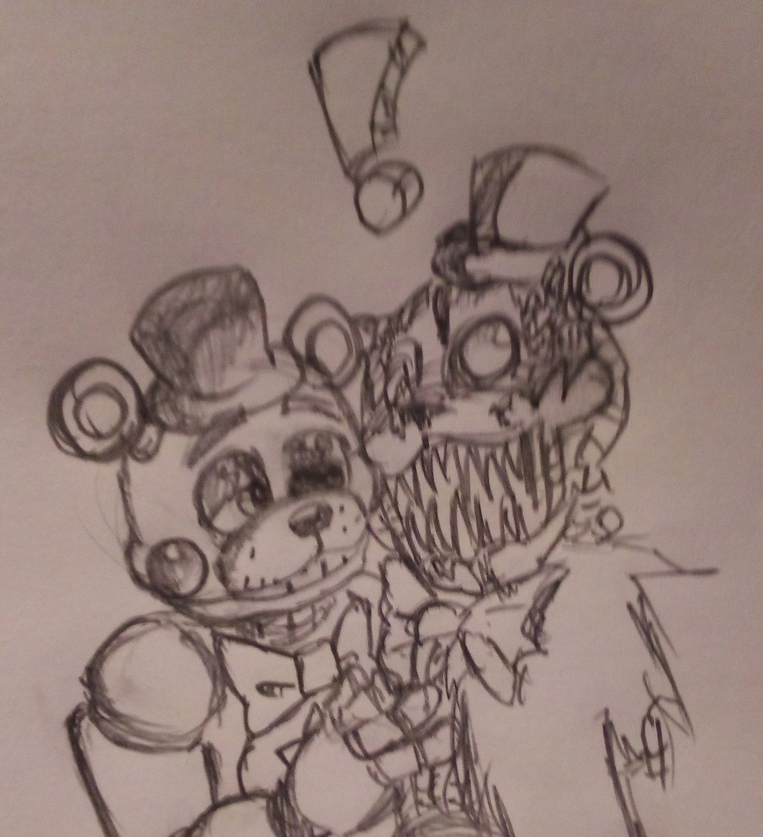 Yimbo_getsilly's tweet image. Not my normal art but I wanted to draw something of old hyperfixation
#fnaf #Lefty #Moltenfreddy