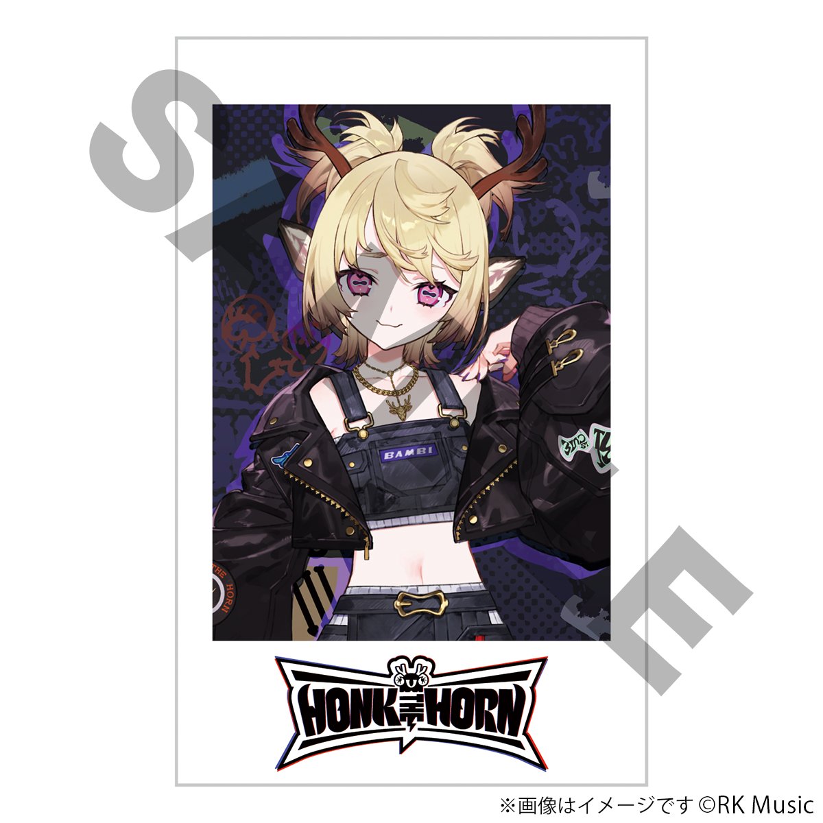 HTH HONK THE HONK チェキ風カード サイン入り バンビ HTH HONK THE