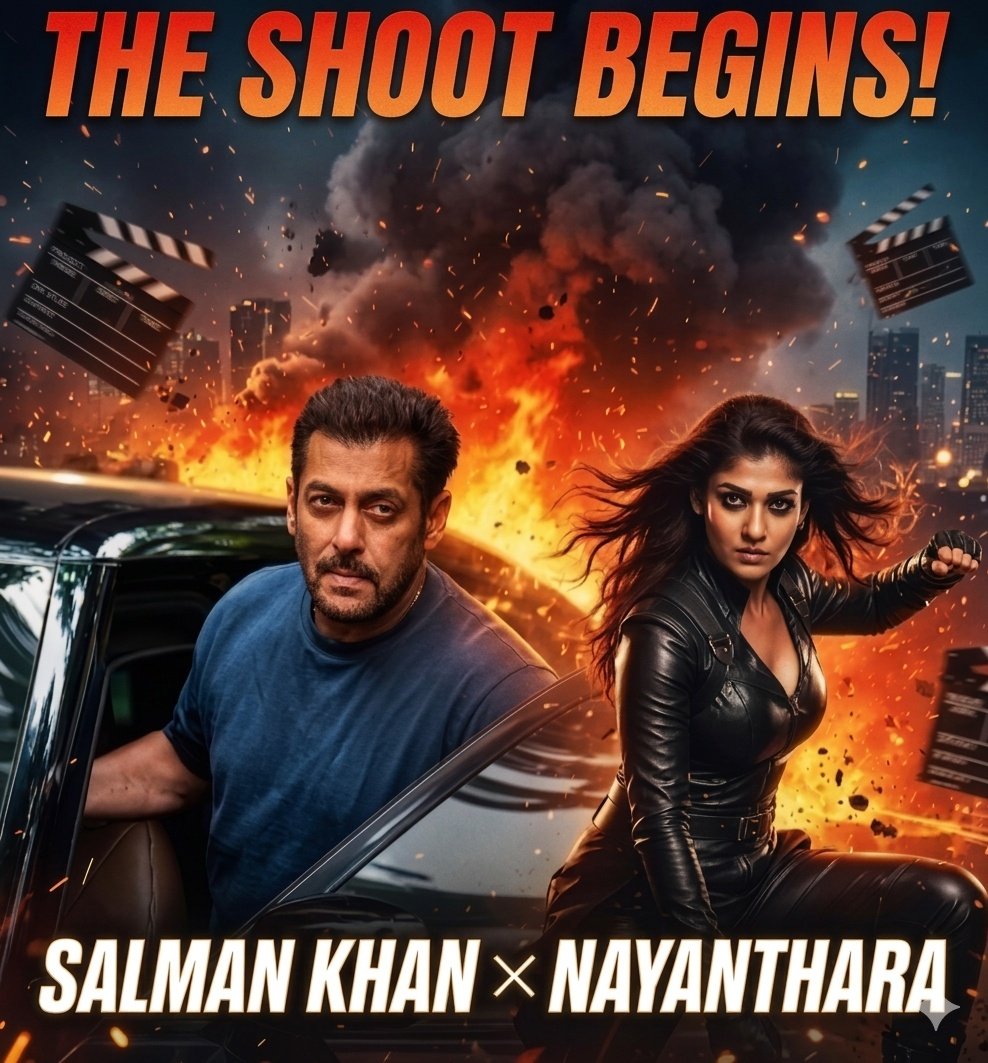 Being_Nehu12's tweet photo. THE SHOOT BEGINS 🔥

#SalmanKhan and #Nayanthara start their much-awaited film together in Mumbai. Directed by Vamshi Paidipally, produced by Dil Raju. 2027 is going to be explosive! 

Wishing the entire team an absolute blockbuster journey🙌🔥 https://t.co/8h8fvgMAJX