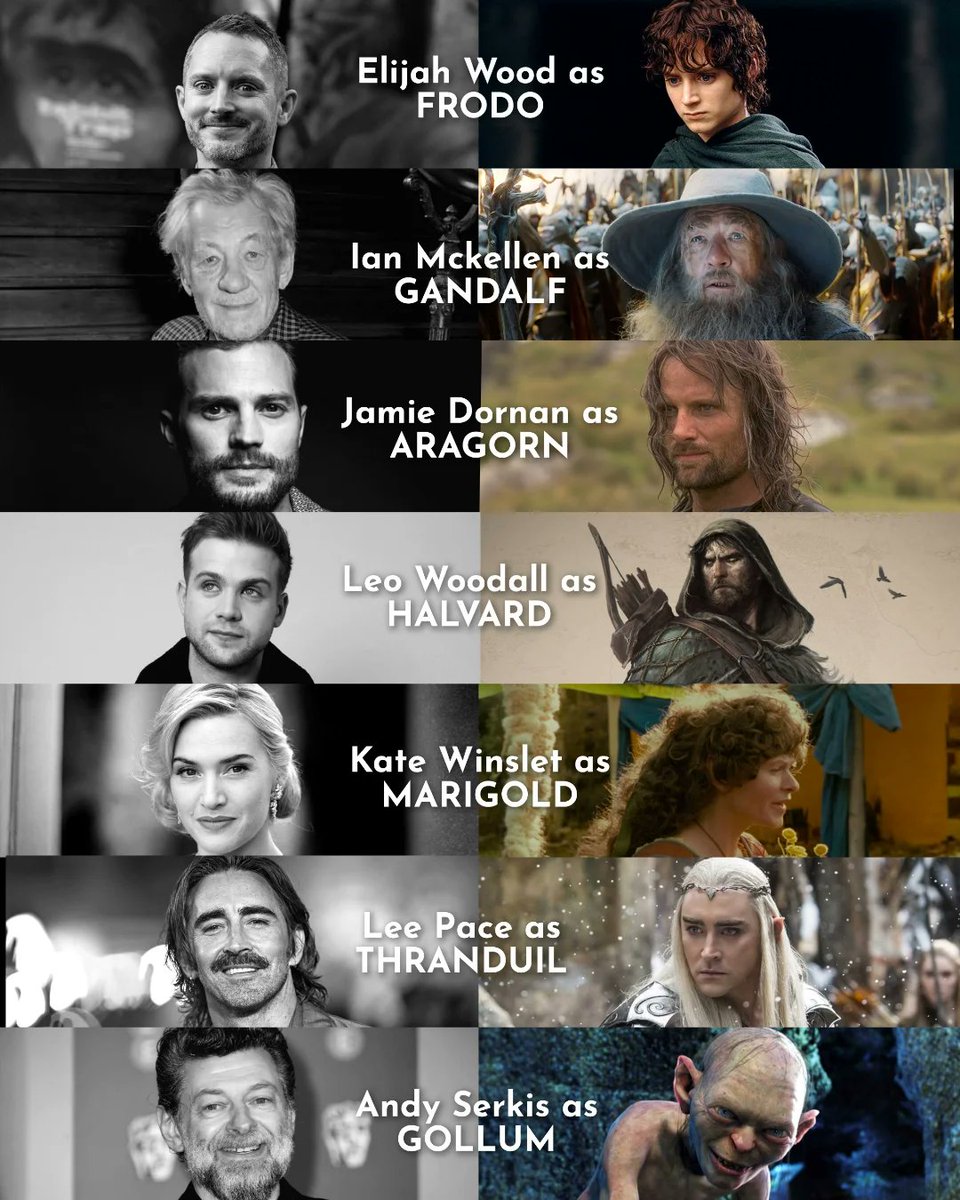 Here's the official cast for 'The Lord of the Rings: The Hunt for Gollum' 🤯 Warner Bros revealed that Jamie Dornan has been cast as Aragorn, replacing Viggo Mortensen.

The film will tell a story set during the events of The Fellowship of the Ring. Leading the hunt across