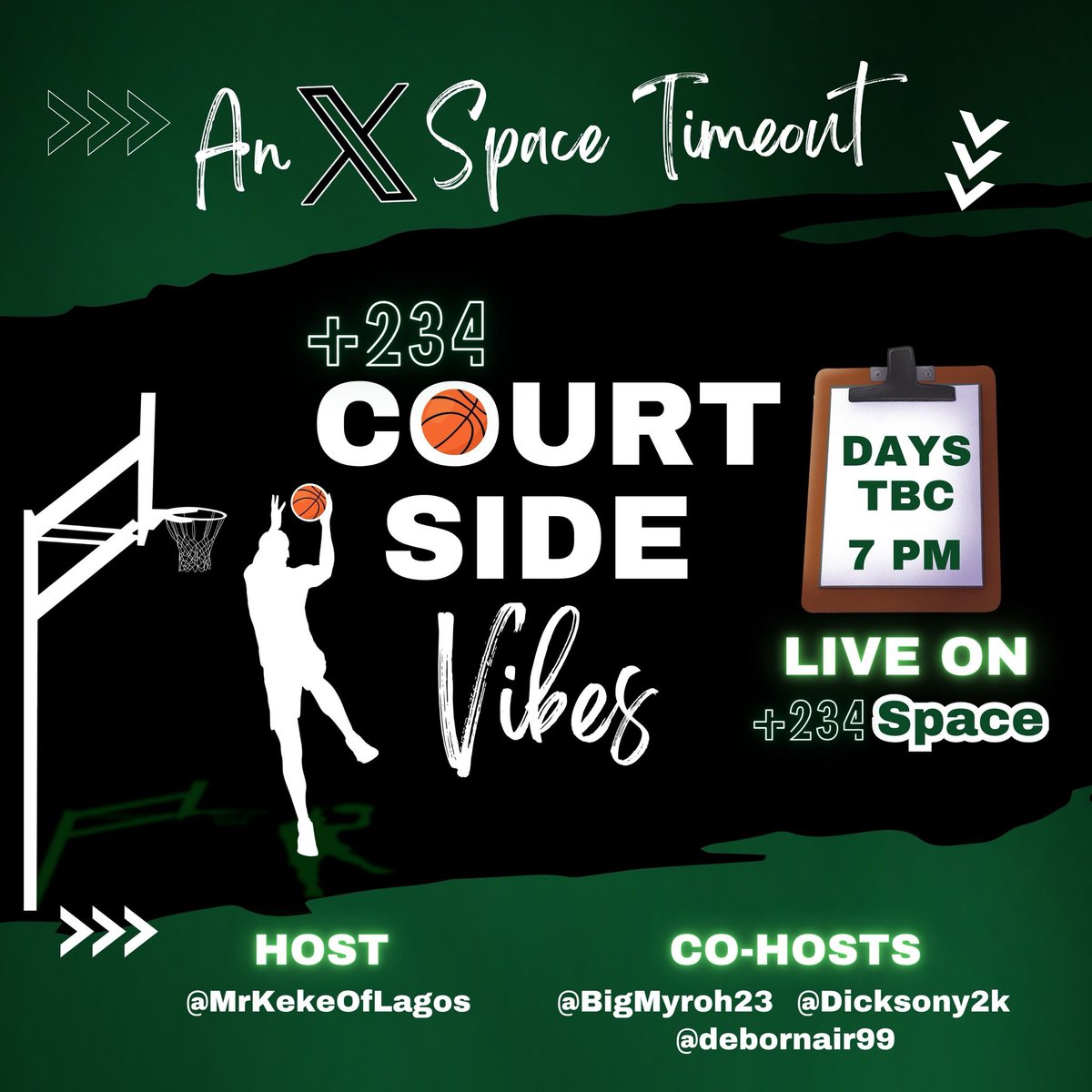 MrKekeOfLagos's tweet image. Join me on x spaces this evening april 18th 2026, let's talk everything basketball as the NBA playoffs tip-off tonight..

Time 7:00pm. Keep it a date..

#NBA #Playoffs #Spaces #CourtsideVibes