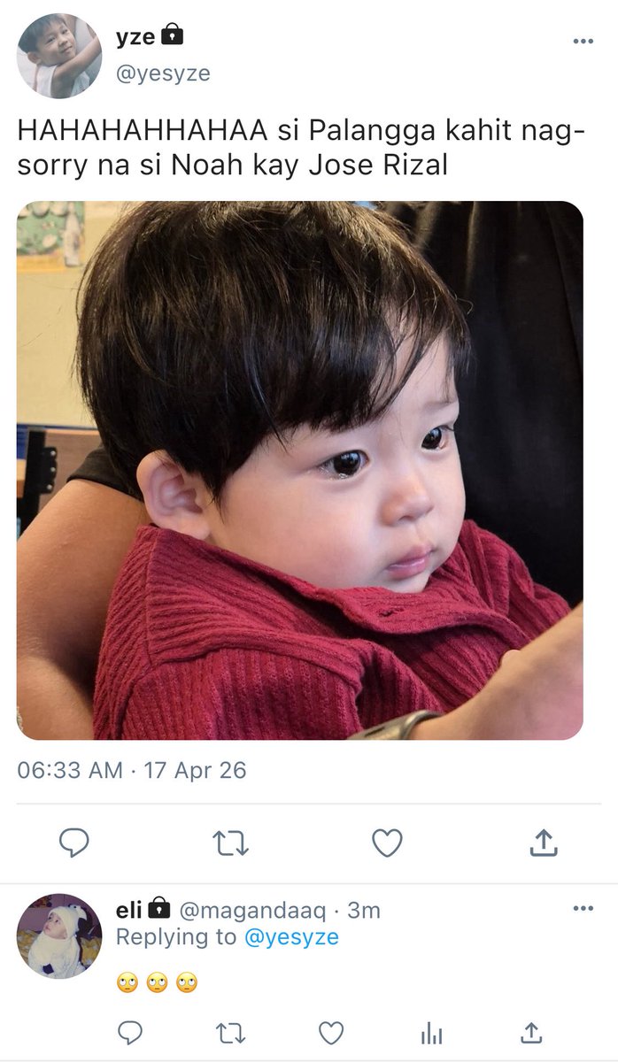 mimiwoowo's tweet photo. Eli vs. Noah vs. Jj — ft. Jose Rizal 
3 tweets special

away mag-asawa na medyo naging problema ng makabayang si Jj 😭 https://t.co/LffPeFpuPL