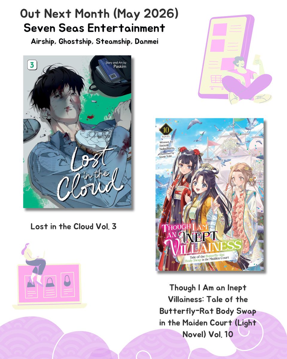 bukkuzon's tweet image. 📚 PRE-ORDER WEEKEND

Incoming!  @gomanga's newest releases hit shelves on May 5. Which one can’t you wait to check out?

🛒You can pre-order here: bukkuzon.com/collections/pr…
🔖More titles here: sevenseasentertainment.com/release-dates/
🗓️Date might change depending on the publisher

#manga #danmei