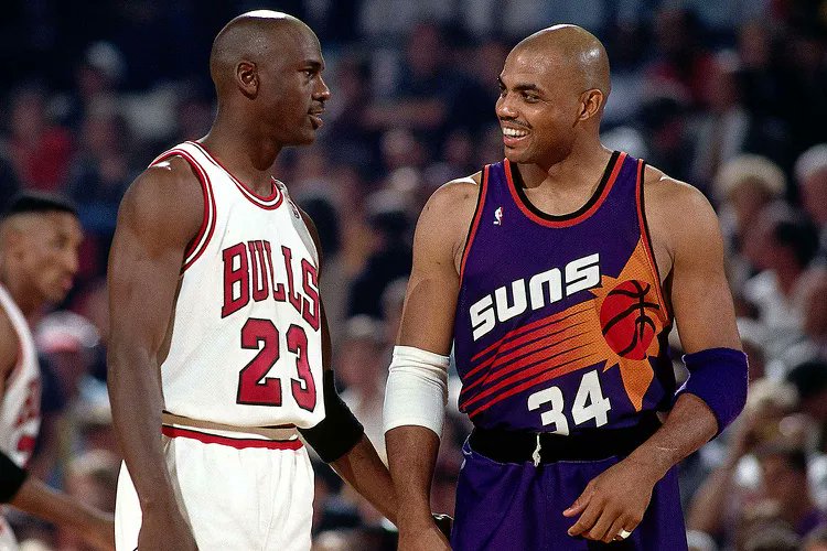 TheNBABase's tweet photo. Charles Barkley and Michael Jordan have RECONCILED after a 14-year feud 🤝🐐

"We had a conversation. We’re going to get together and play golf as soon as basketball is over. Hey, we’re not like Prince William and Prince Harry. We always had a lot of love for each other. But we talked, actually, in the last probably 72 hours. We decided to get together and play golf as soon as basketball is over." 

(Via @MadDogUnleashed , h/t @JimmyTraina )