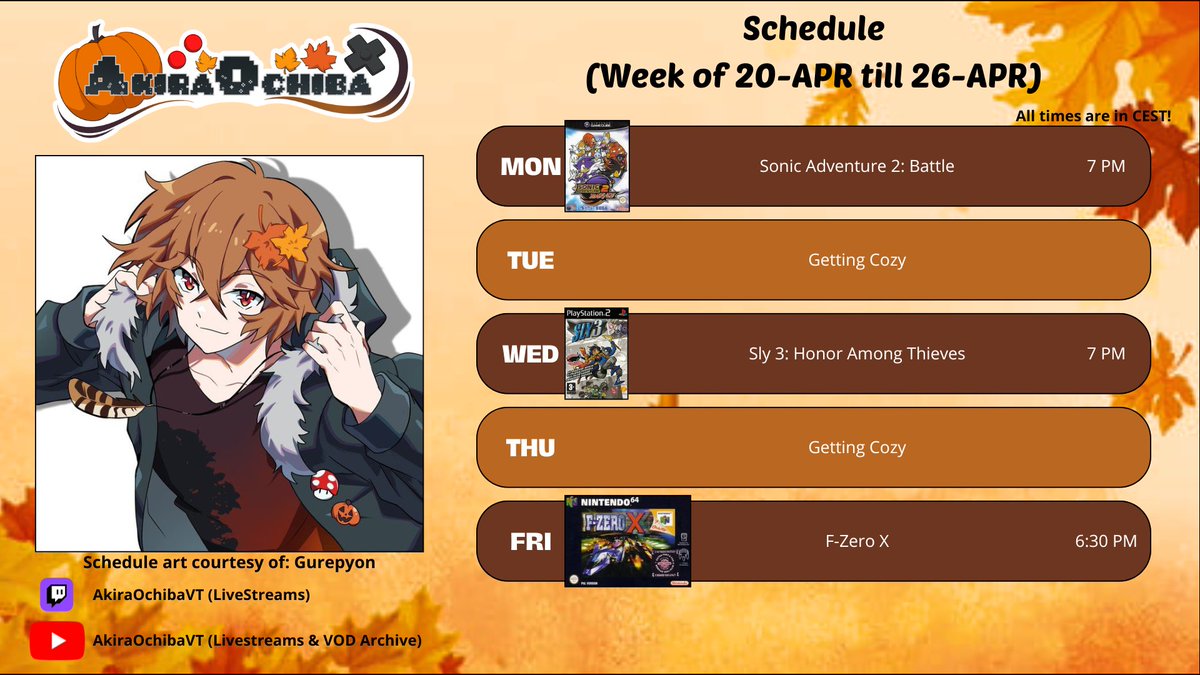 AkiraOchiba's tweet image. New schedule!

Going to see what I can do with the side content before starting the Dark Story in Sonic Adventure 2. Becoming a pirate in Sly 3: Honor Among Thieves and practicing my driving skills in F-Zero X!

#VTuber #Retro